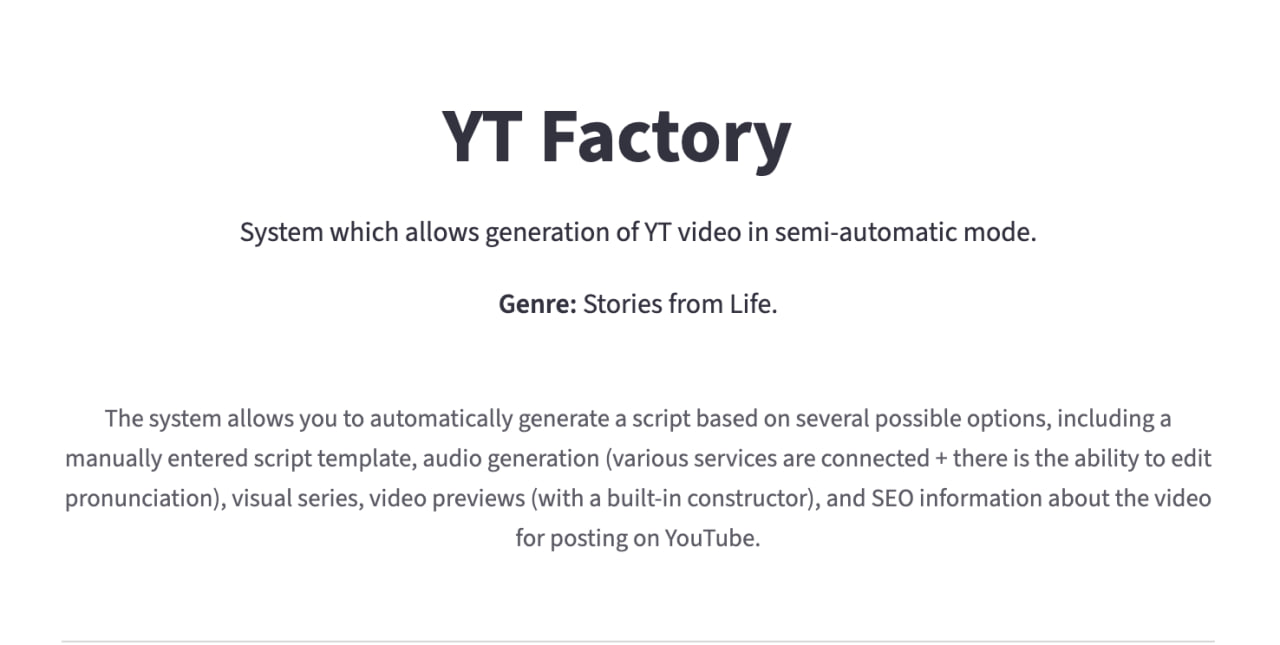 YouTube Factory